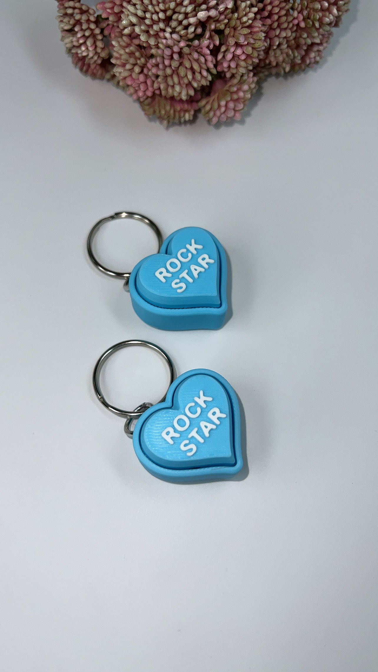 Conversation Keychain Heart Clickies