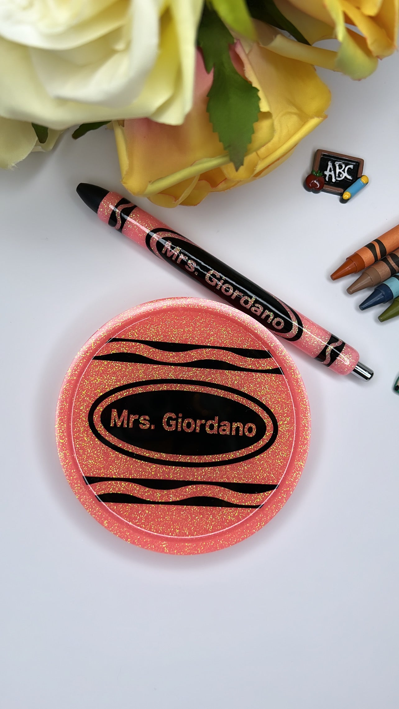 Crayon Inspired Coasters & Pens