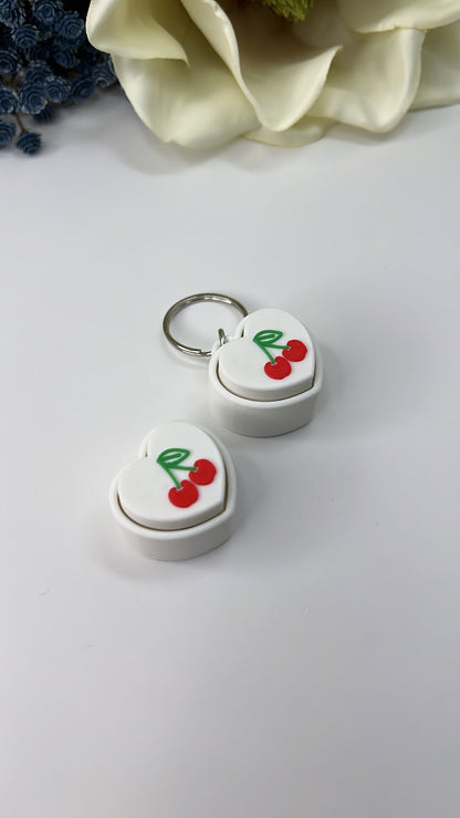 Conversation Keychain Heart Clickies