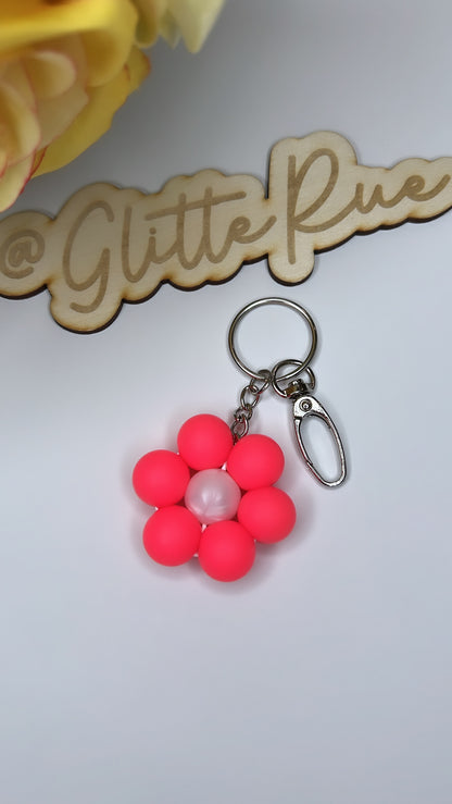 Flower Beaded Keychains