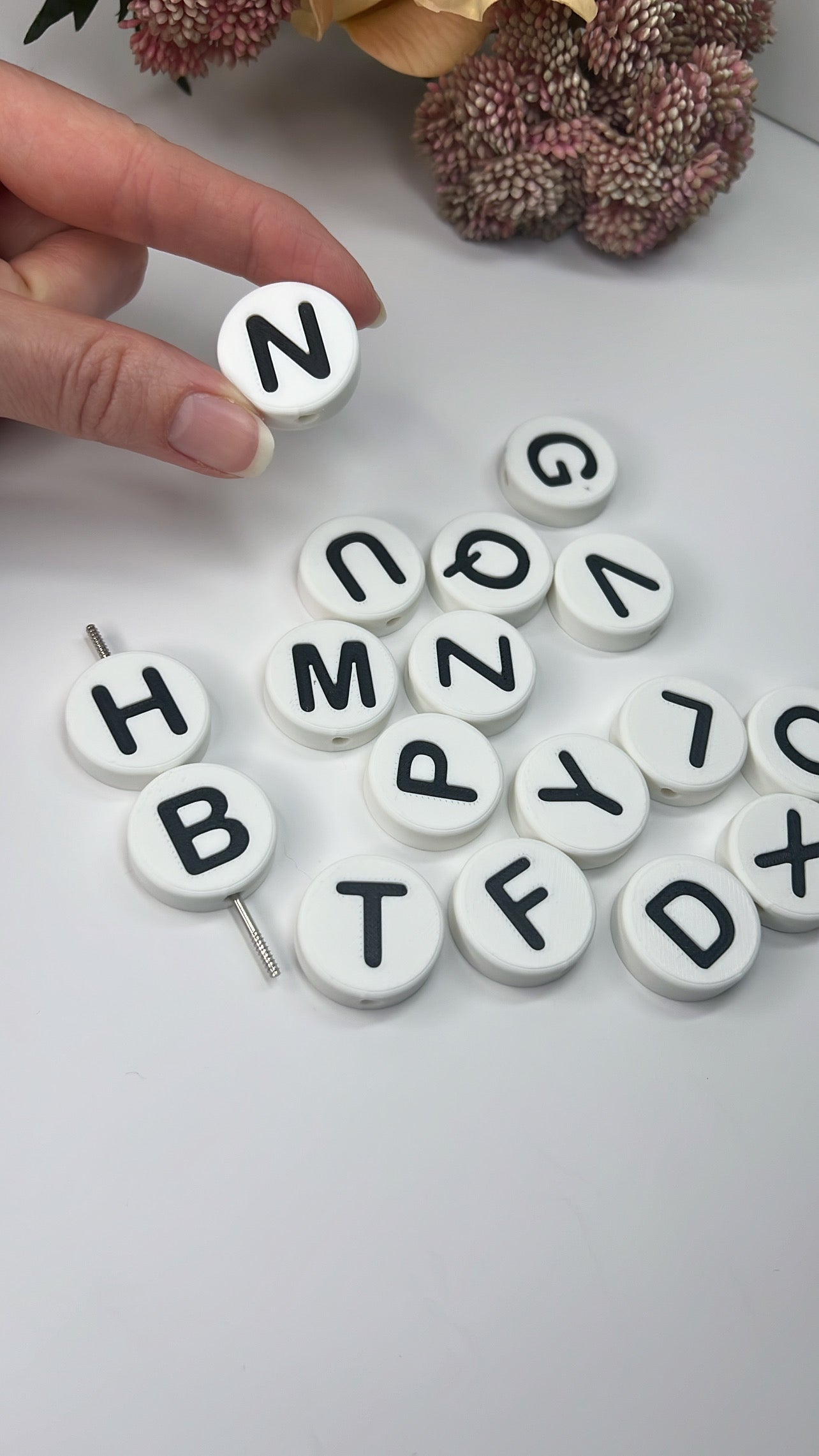 3D Printed (1 inch) Friendship Bracelet Letter Beads