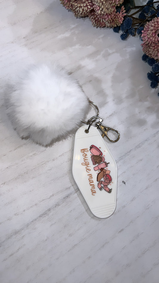 Motel keychains