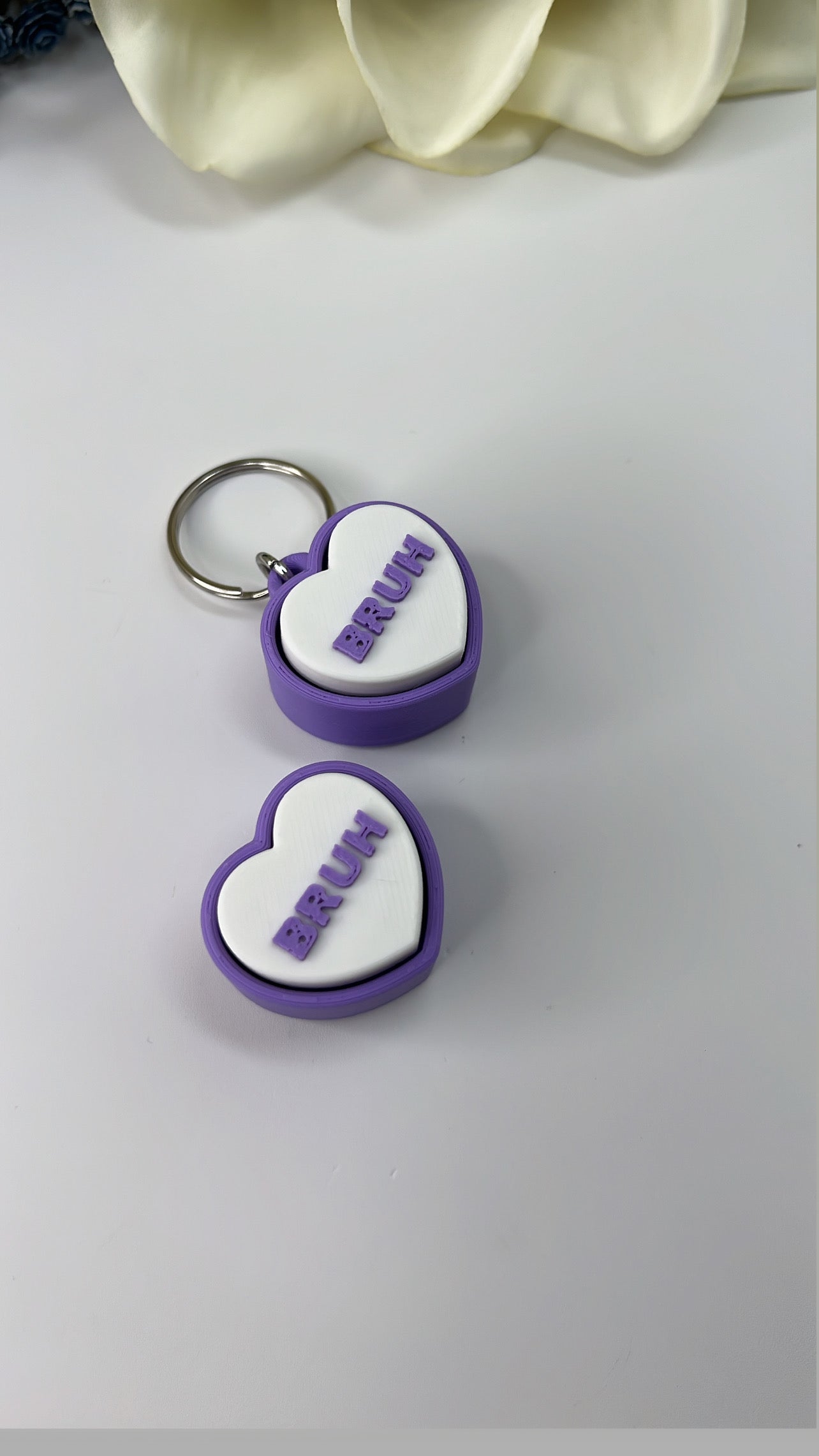 Conversation Keychain Heart Clickies
