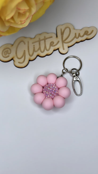 Flower Beaded Keychains