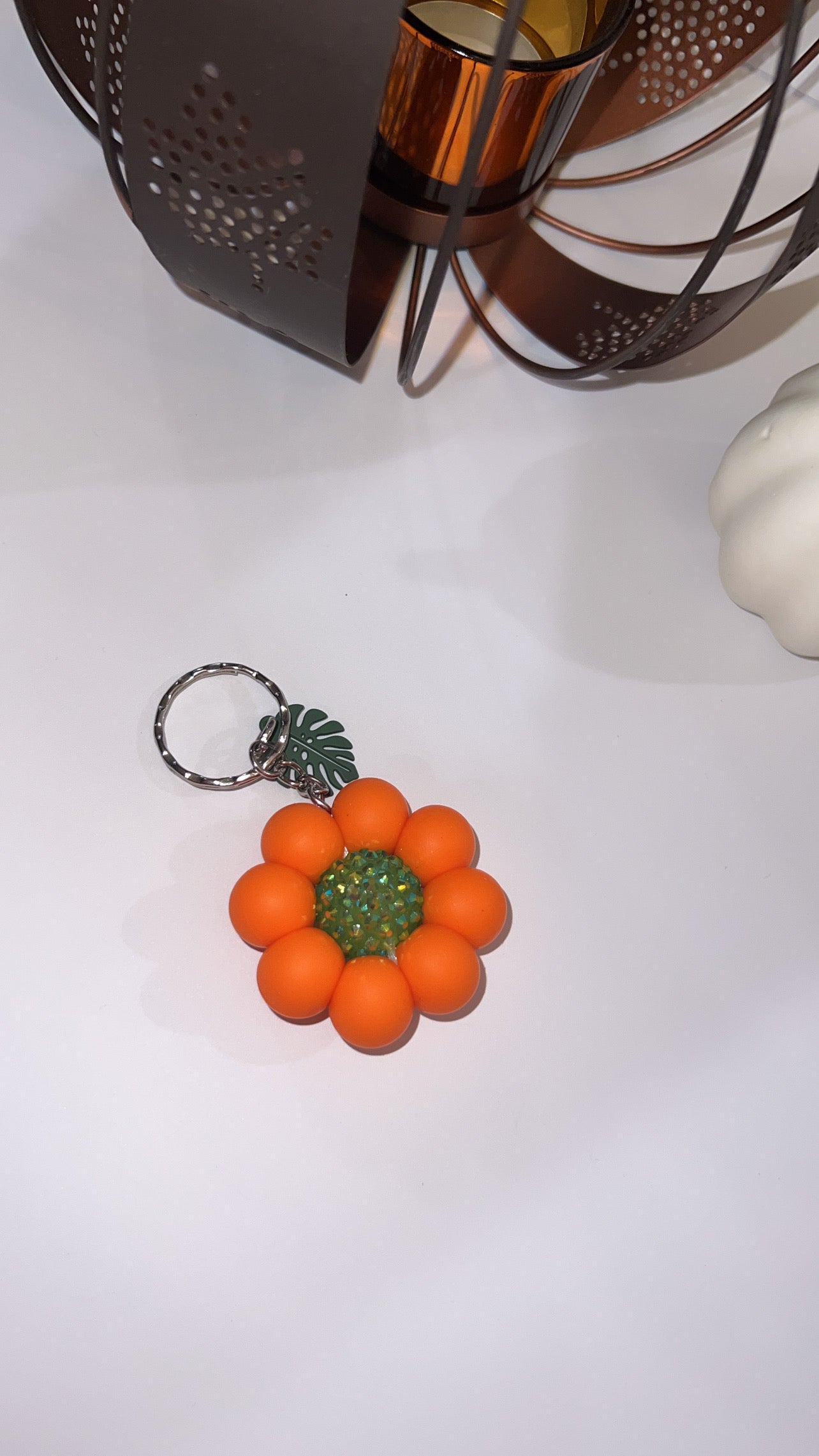 Flower Beaded Keychains