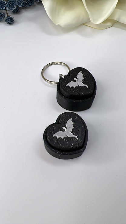 Conversation Keychain Heart Clickies