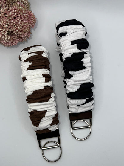 Animal Print Scrunchie Keychain