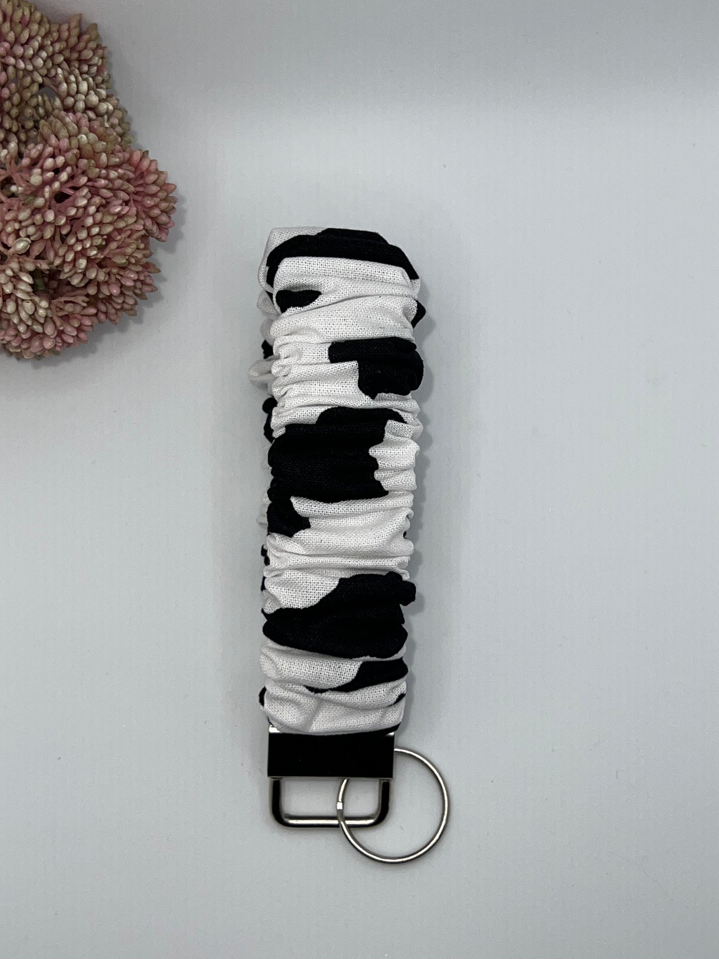 Animal Print Scrunchie Keychain